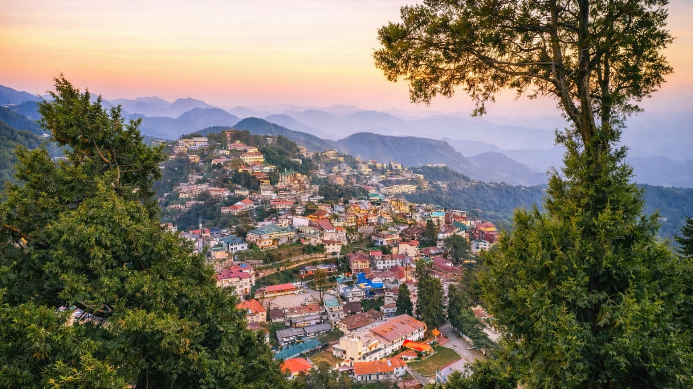 Misty hills and valleys of Mussoorie